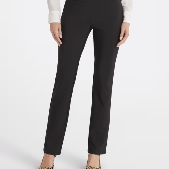 Tribal Pants - Tribal Straight Leg Pull On 7Black Women's Pants